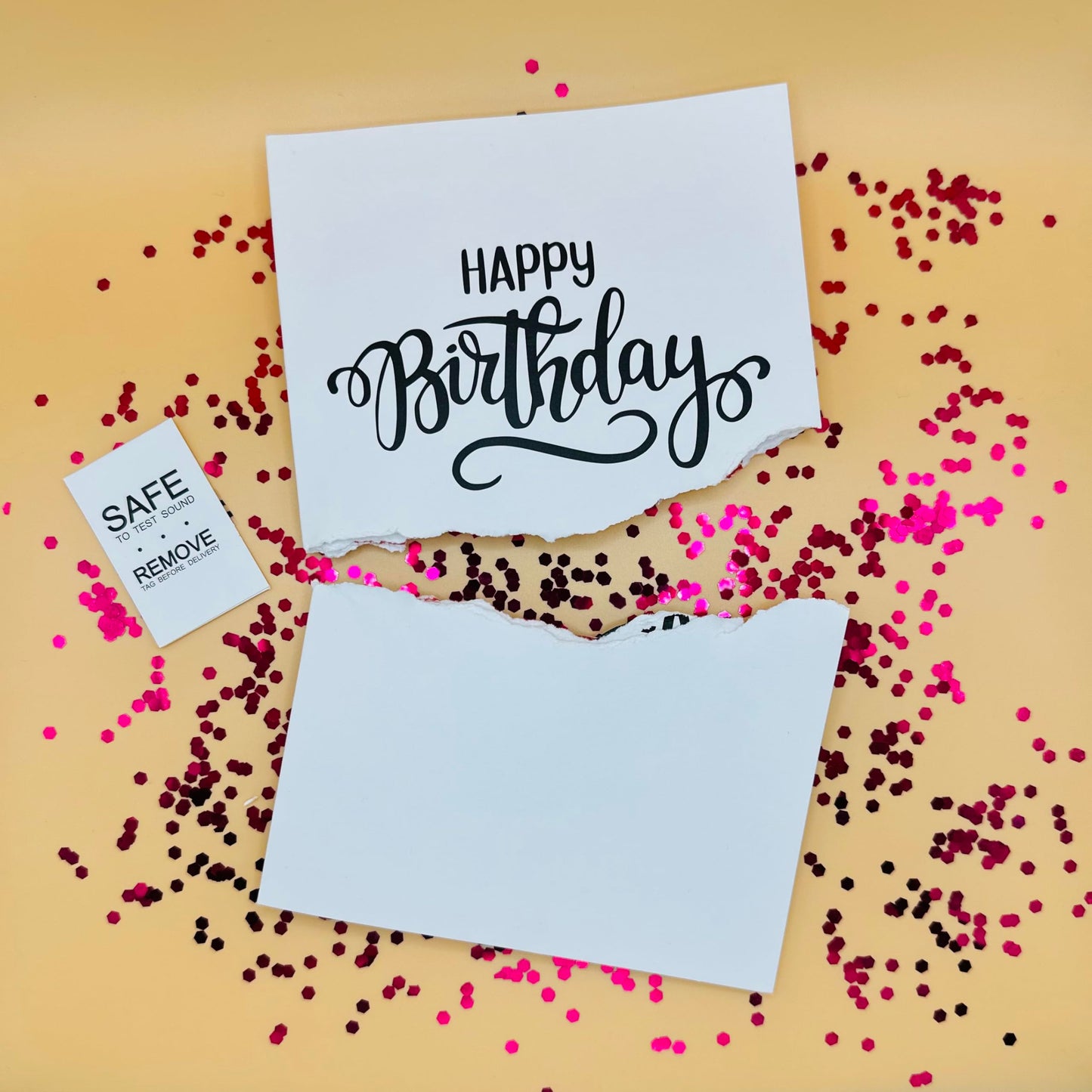 Endless Singing Birthday Card with Glitter Surprise